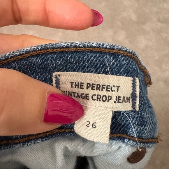 Madewell Classic Straight Leg Denim Jeans (Vintage Perfect Crop Fit) - Picture 3 of 6